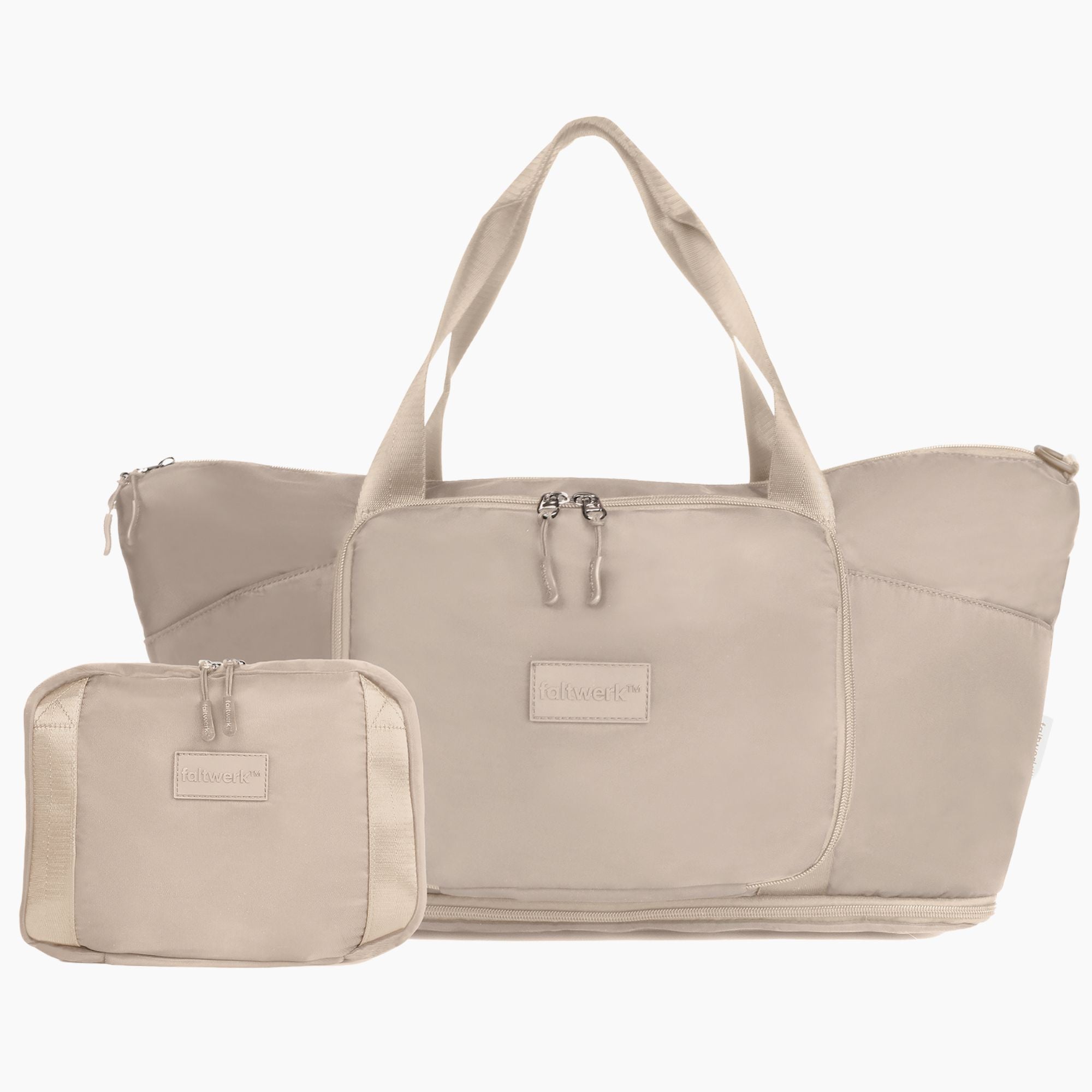 Faltwerk faltbare Reisetasche Beige – stilvolles Handgepäck für Alltag und Reisen